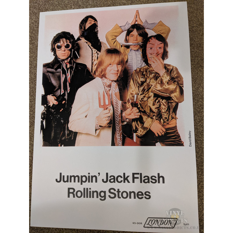 Rolling Stones Jumpin' Jack Flash A3 Poster Vinyl Addicts