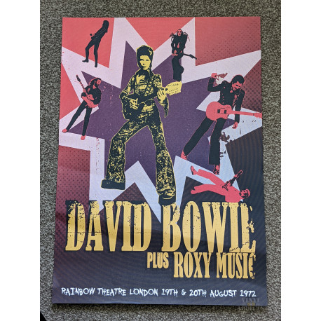 David Bowie - Plus Roxy Music - Rainbow Theatre London - 19th & 20th August 1972 - Poster