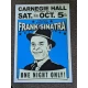 Frank Sinatra - One Night Only - Carnegie Hall, NYC - 5th October 1963 - Poster