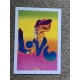 Love - Peter Max A5 Postcard