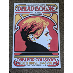 David Bowie - On Stage - Oakland Coliseum - 5th April 1978 - Poster
